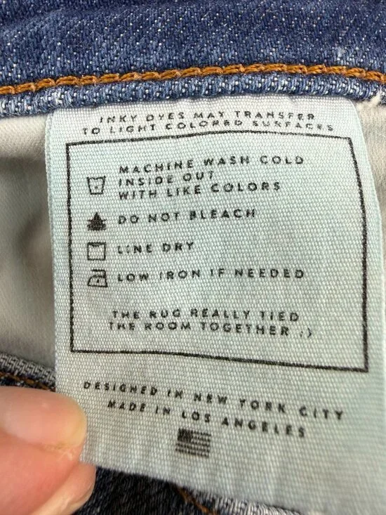 AYR The Secret Sauce Jeans Womens Size 34 Blue High Rise Straight Leg USA Made - Picture 7 of 11